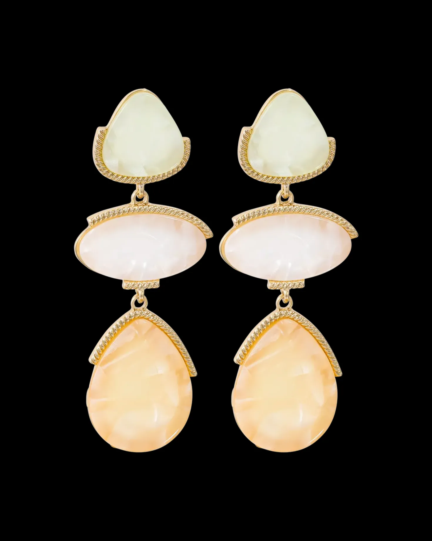 Clous d'oreilles - Beige Forms
