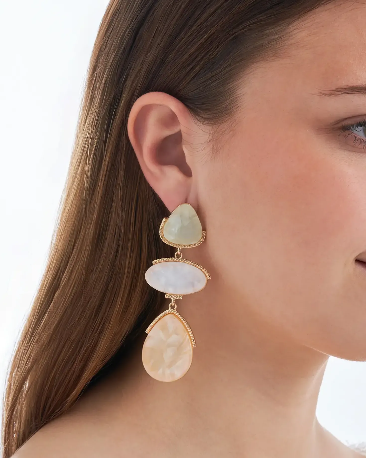 Clous d'oreilles - Beige Forms