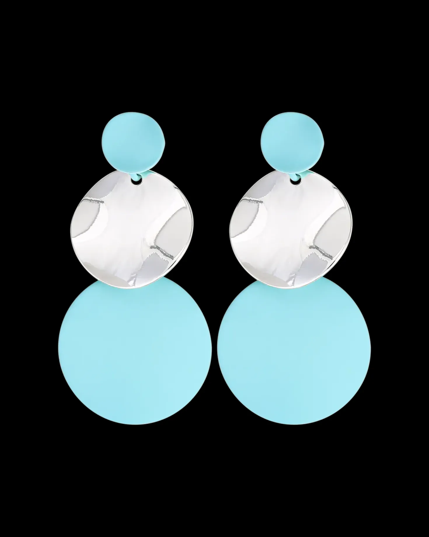 Clous d'oreilles - Blue Circles