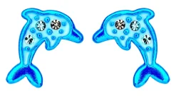 Clous d'oreilles - Blue Fin