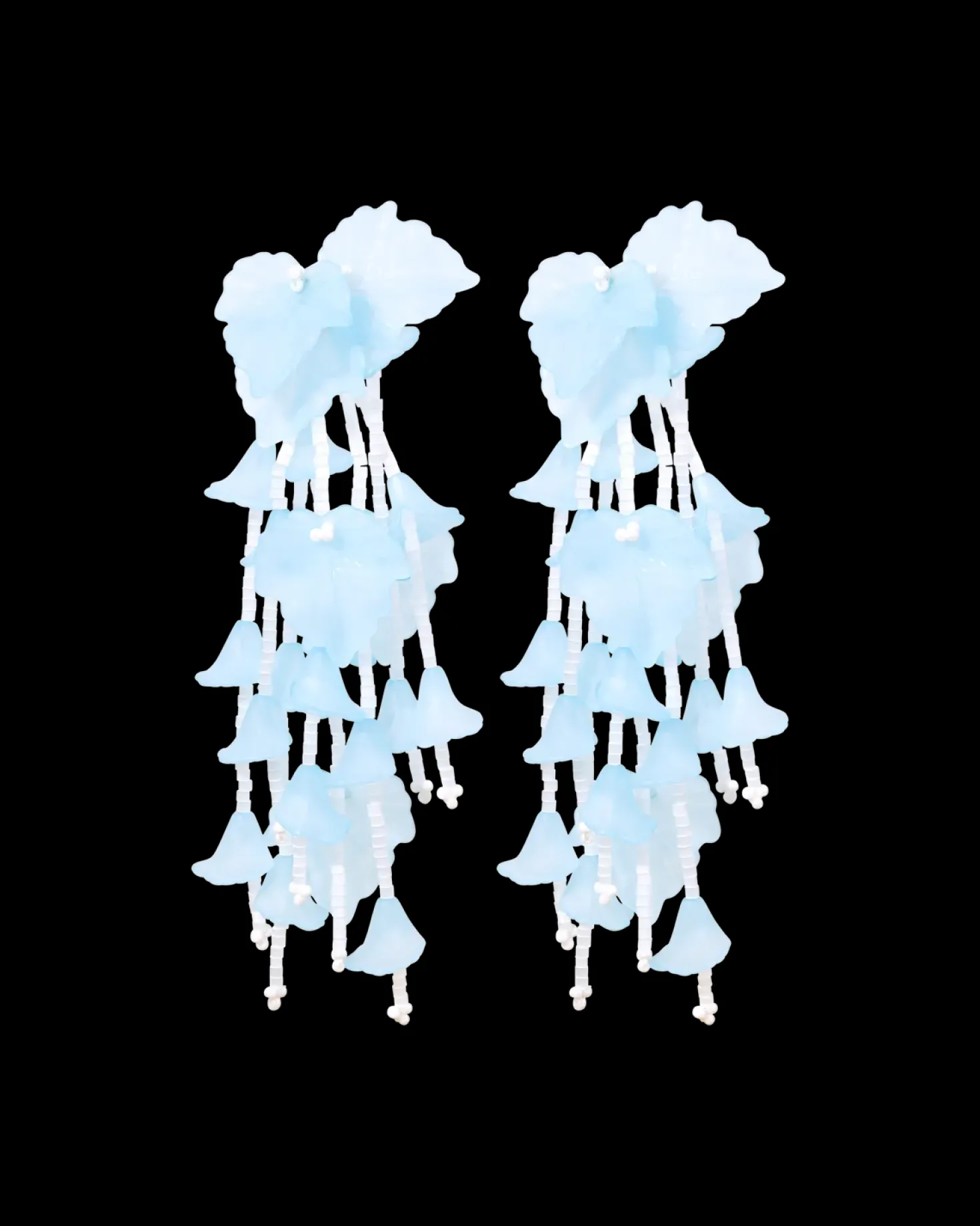 Clous d'oreilles - Blue Leaves