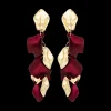 Clous d'oreilles - Burgundy Leaves