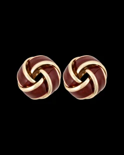 Clous d'oreilles - Burgundy Knot
