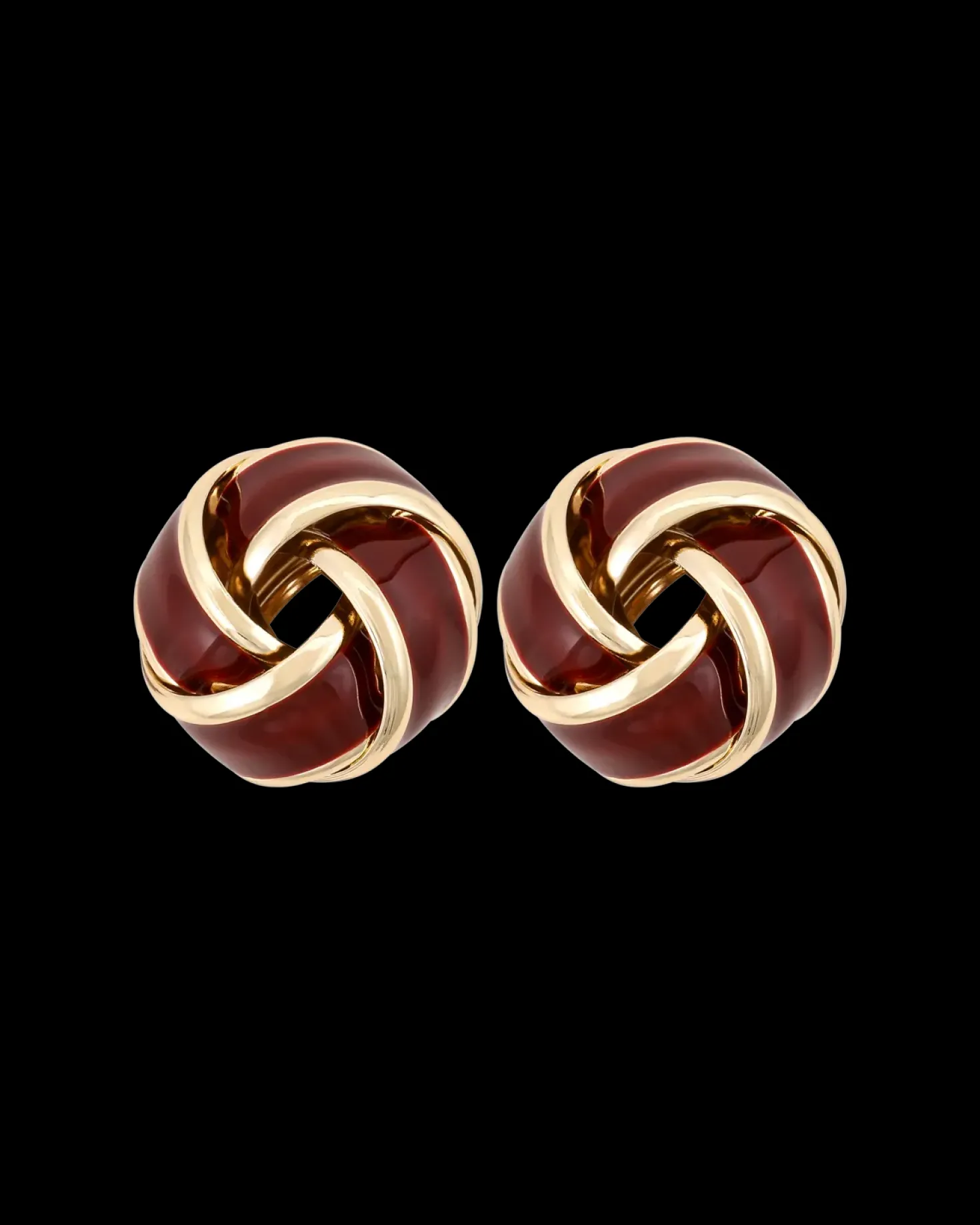 Clous d'oreilles - Burgundy Knot