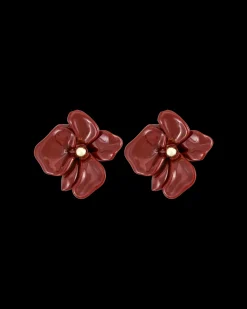 Clous d'oreilles - Burgundy Blossom