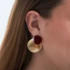 Clous d'oreilles - Burgundy Circles