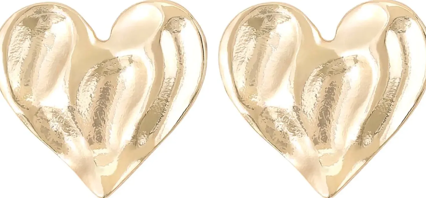 Clous d'oreilles - Champagne Hearts