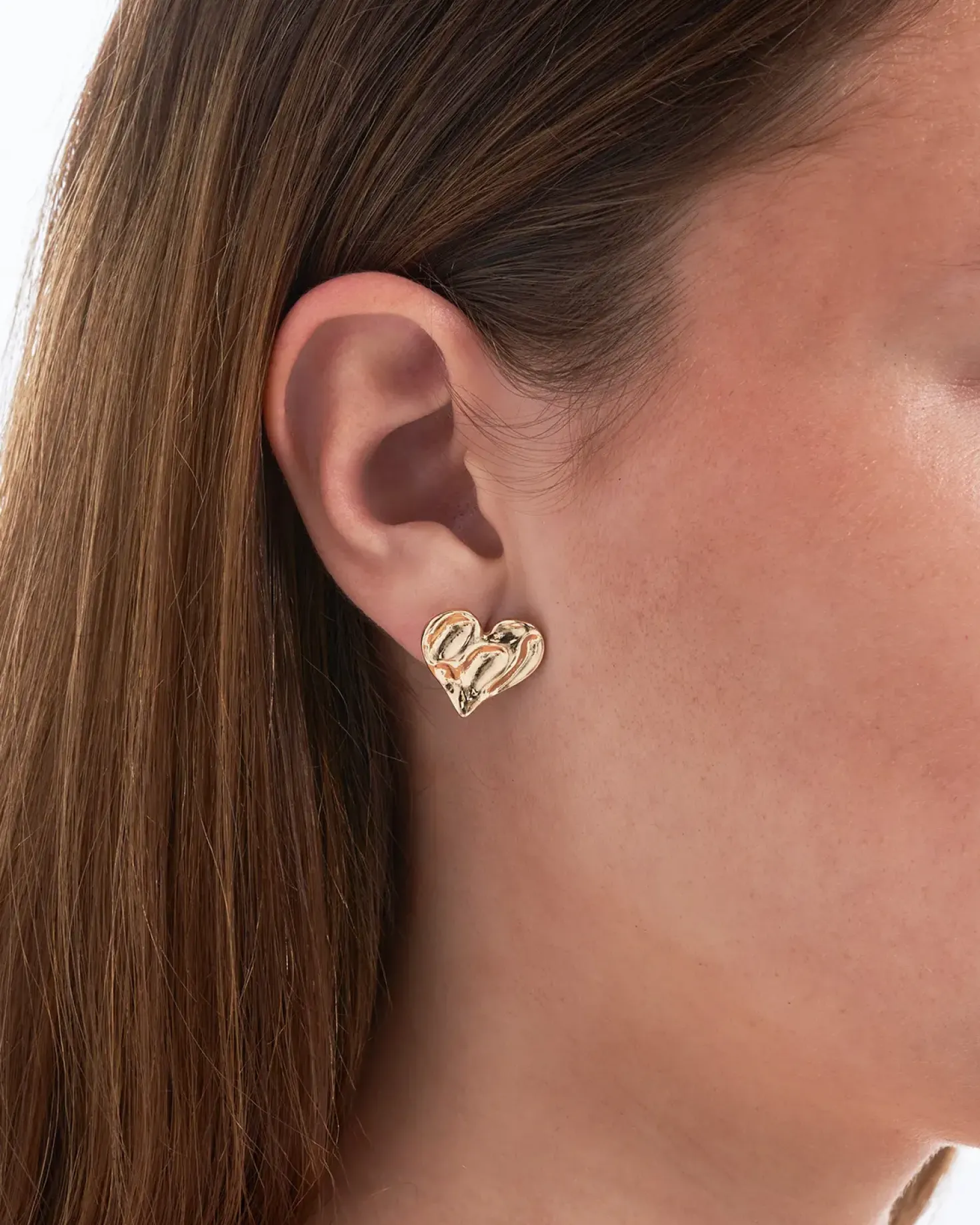 Clous d'oreilles - Champagne Hearts