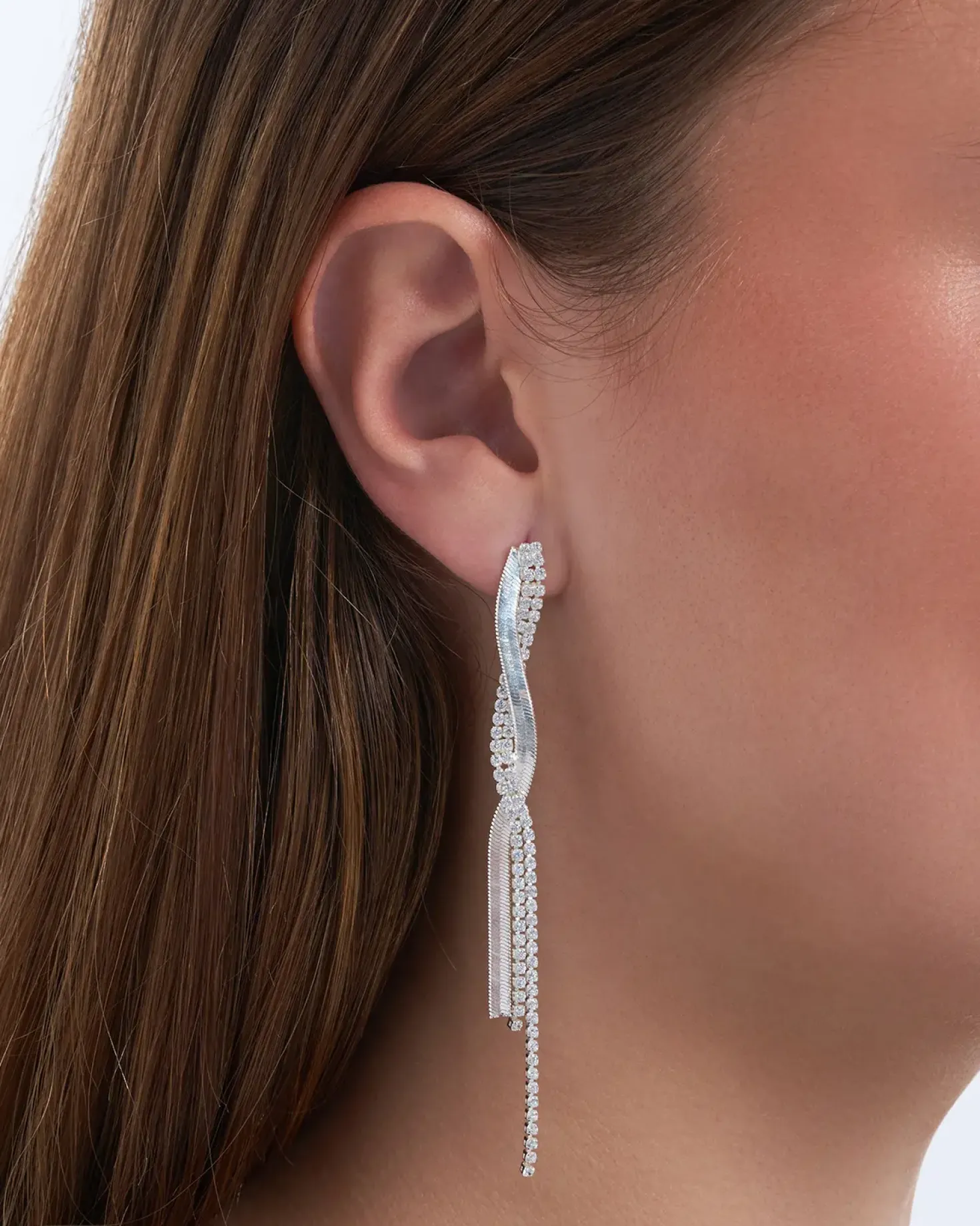 Clous d'oreilles - Curled Silver