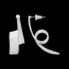 Clous d'oreilles - Curved Silver
