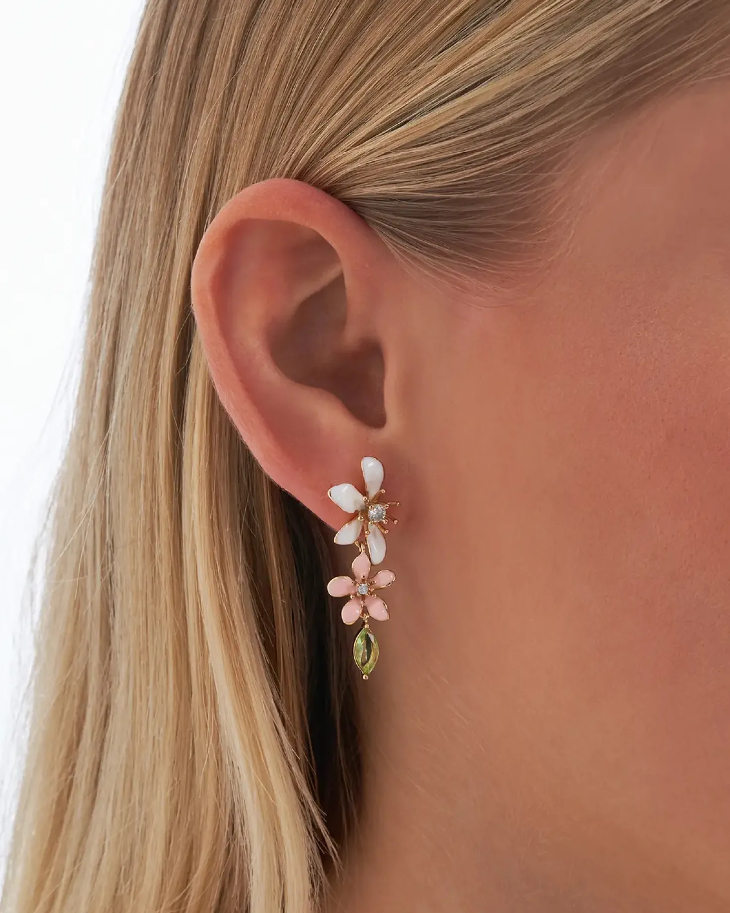 Clous d'oreilles - Floral Leaves