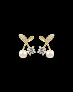 Clous d'oreilles - Golden Cherry
