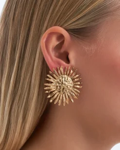 Clous d'oreilles - Golden Sunflower