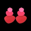 Clous d'oreilles - Mat Rouge