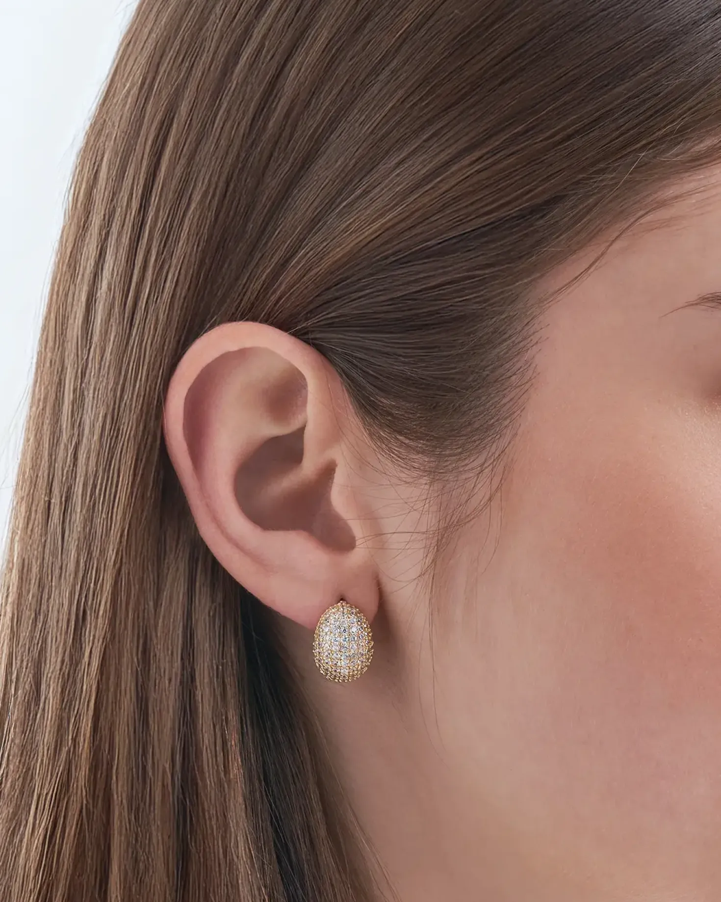 Clous d'oreilles - Oval Glitter