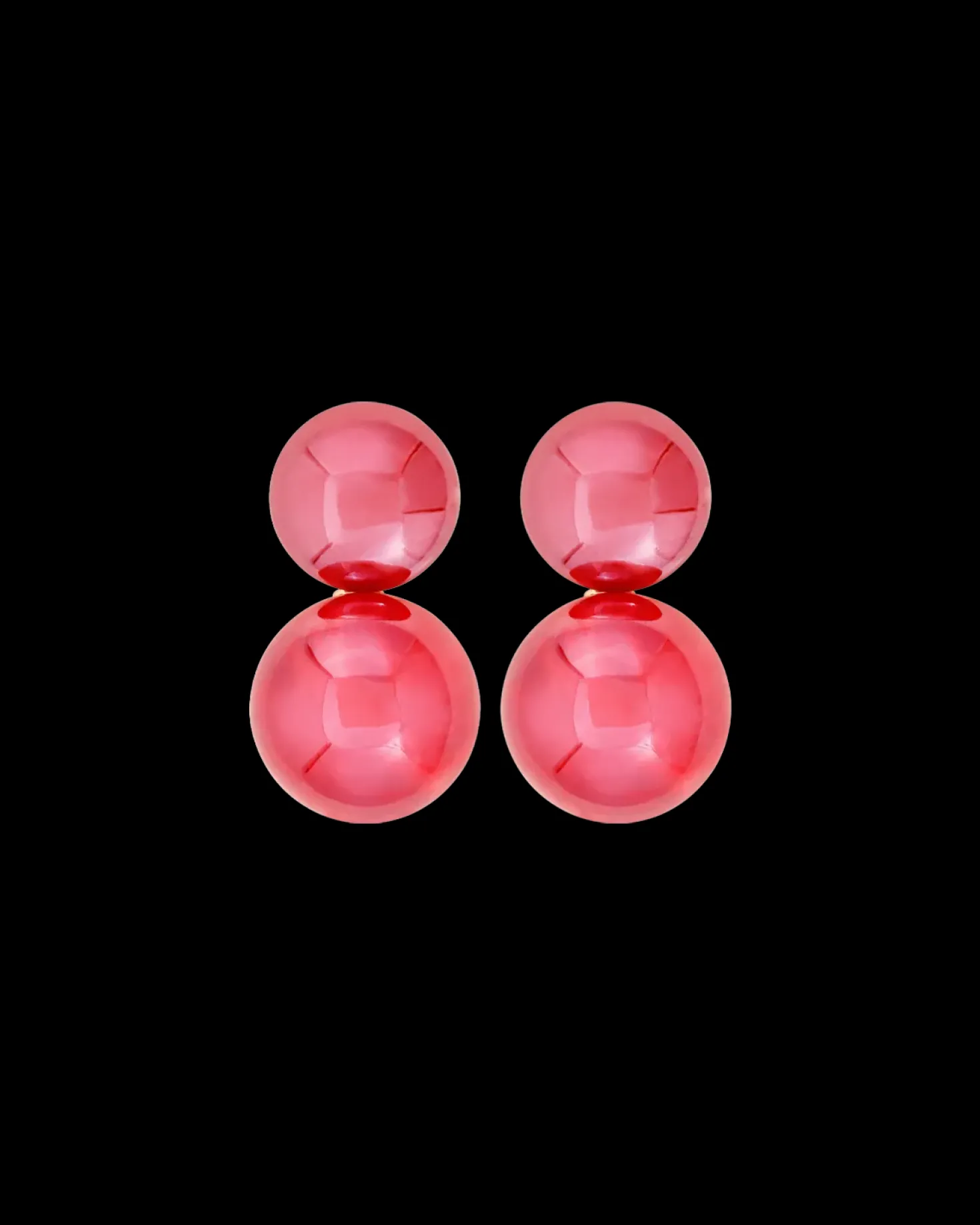Clous d'oreilles - Red Pearls