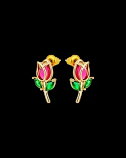 Clous d'oreilles - Red Tulip