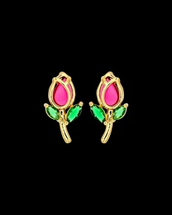 Clous d'oreilles - Red Tulip