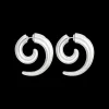 Clous d'oreilles - Rhodium Swirl