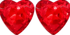 Clous d'oreilles - Ruby Hearts