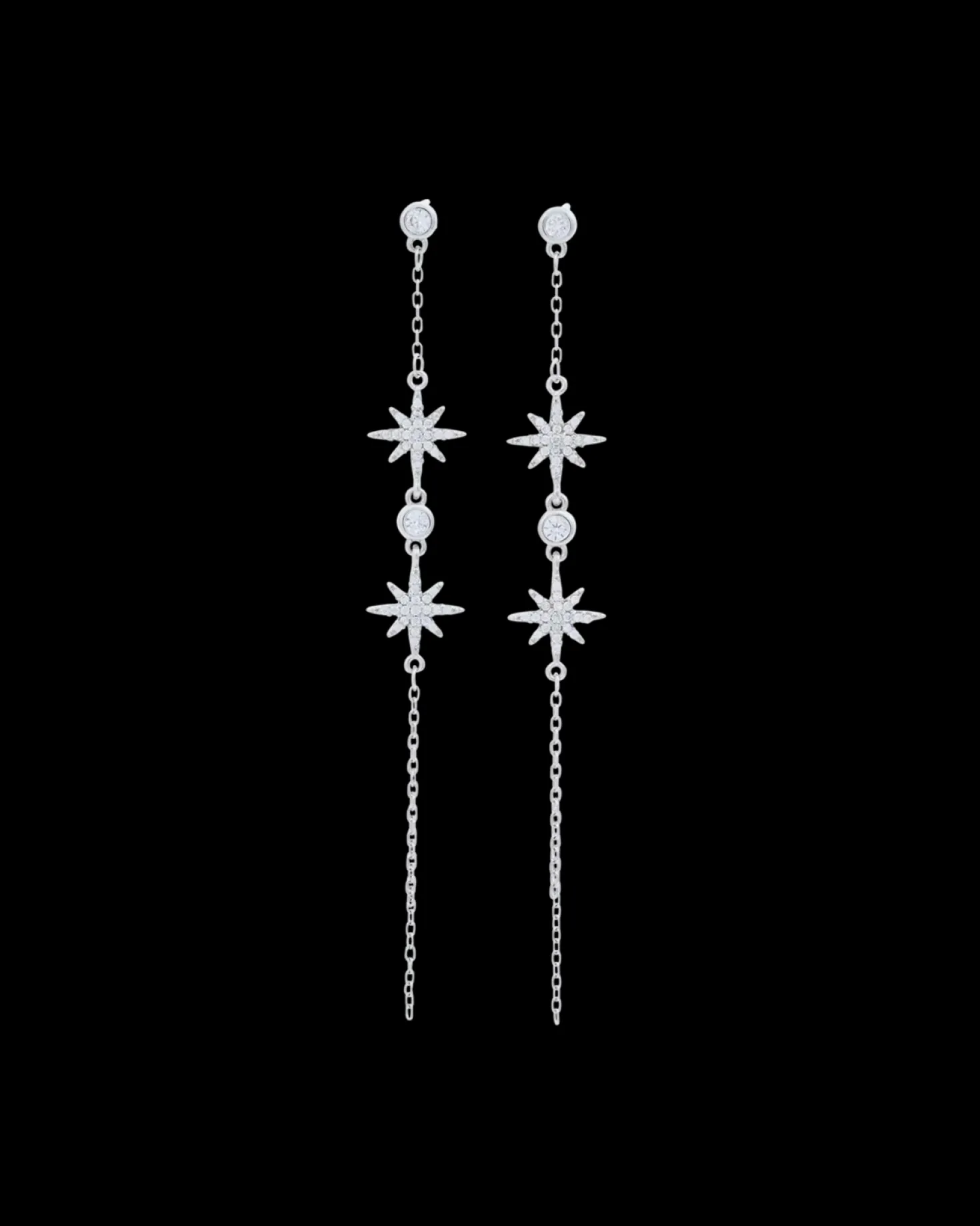 Clous d'oreilles - Silver Starburst