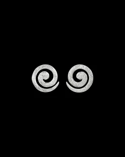 Clous d'oreilles - Silvery Spiral