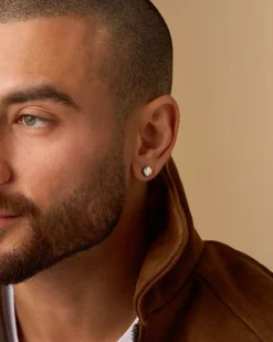 Clous d'oreilles pour homme - Black Star