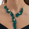Collier - Emerald Leaves