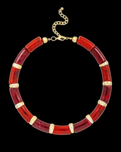 Collier - Red Marble