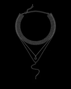 Collier multirangs - Black Glamour