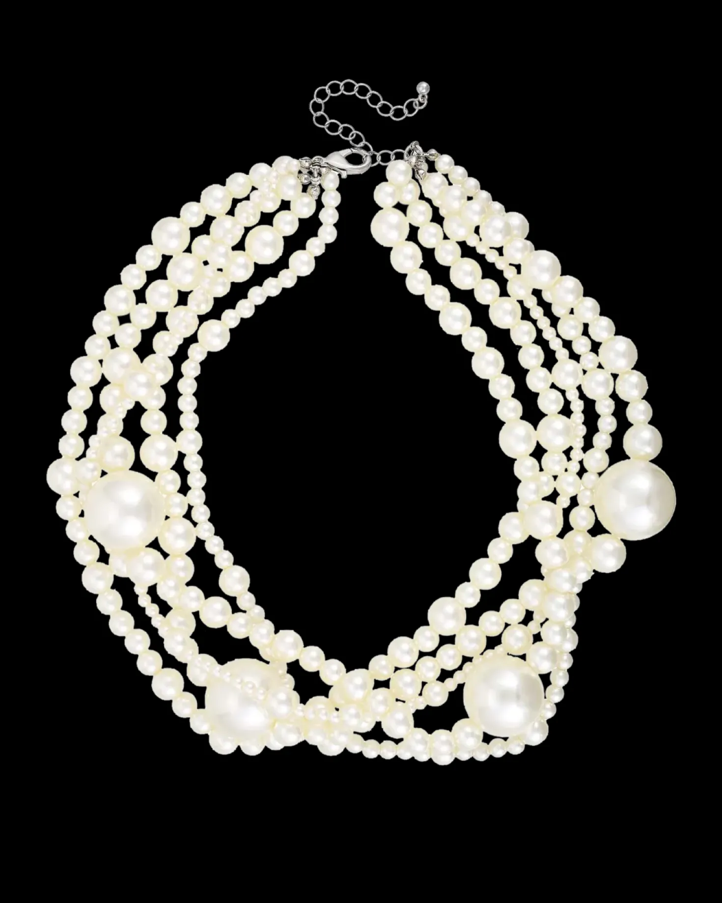 Collier multirangs - Chunky Pearls