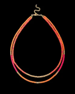 Collier multirangs - Coral Shine