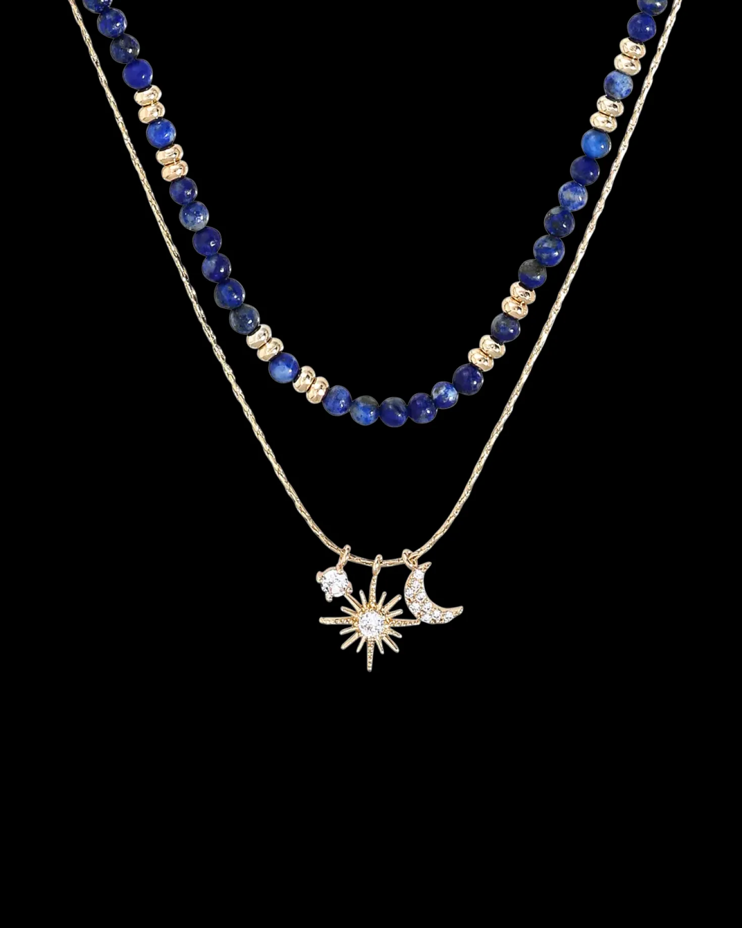 Collier multirangs - Fine Blue