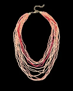 Collier multirangs - Funky Peach