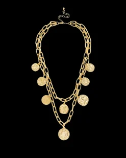 Collier multirangs - Golden Coins