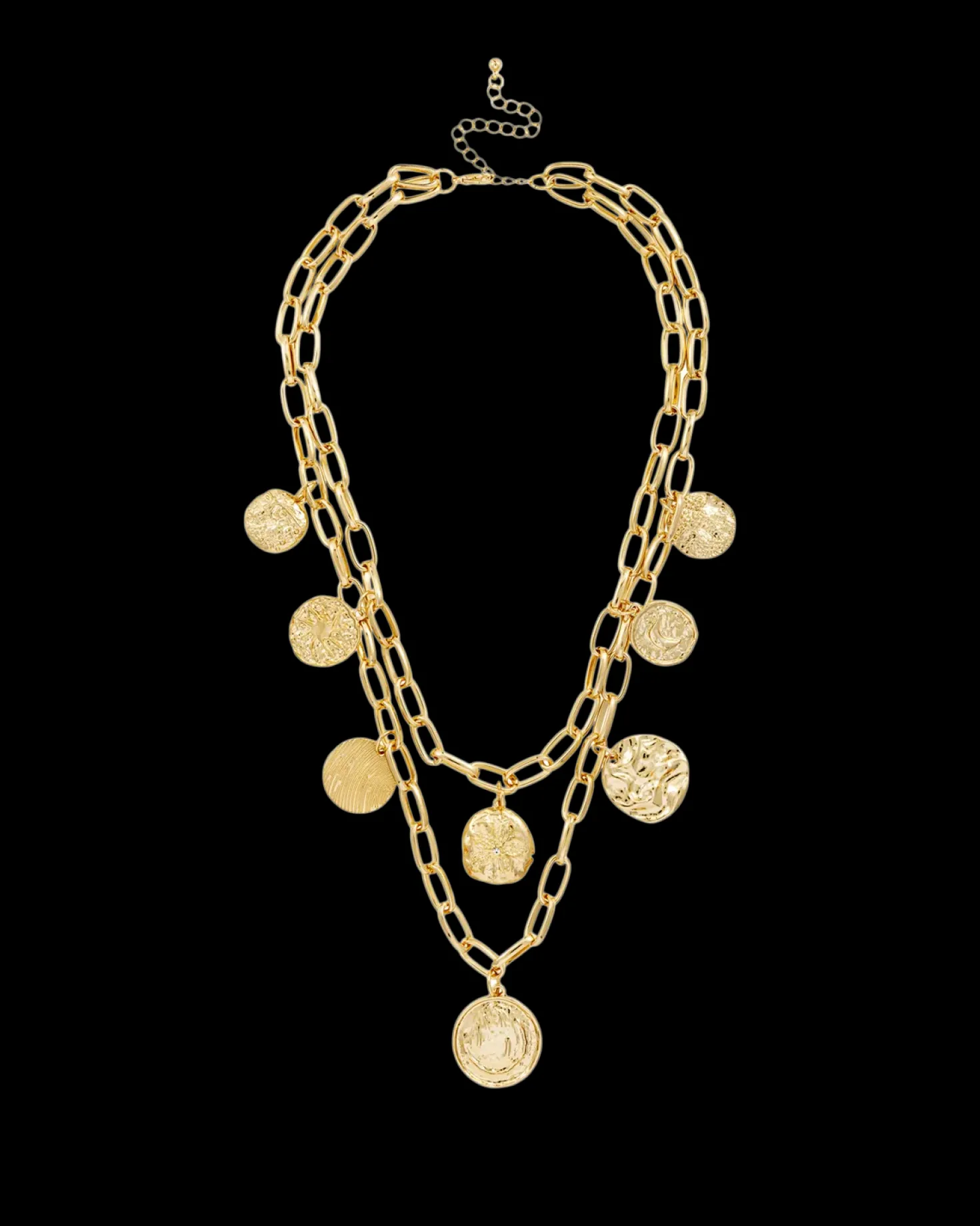Collier multirangs - Golden Coins