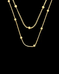 Collier multirangs - Golden Bubbles