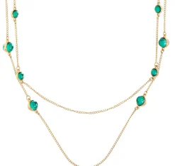 Collier multirangs - Green Marble