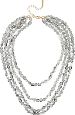 Collier multirangs - Grey Pearls