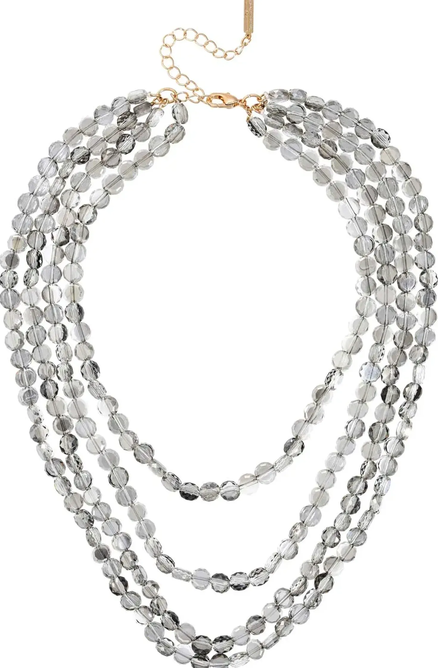 Collier multirangs - Grey Pearls