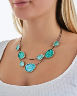 Collier multirangs - Hammered Turquoise
