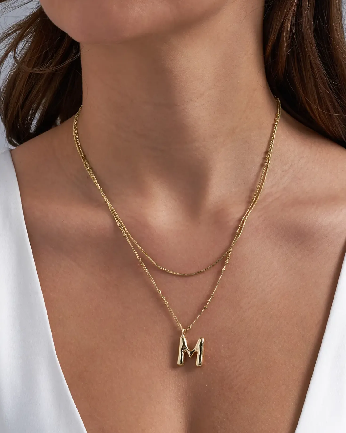 Collier multirangs - Initial M
