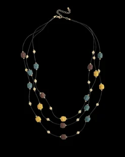 Collier multi-rangs - Lava Stone