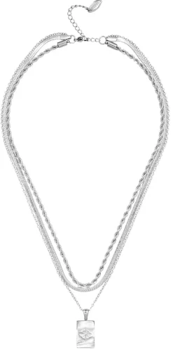Collier multirangs - Rectangle Steel