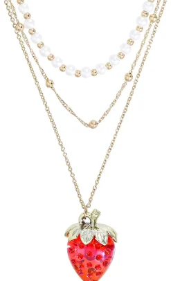 Collier multirangs - Shiny Strawberry