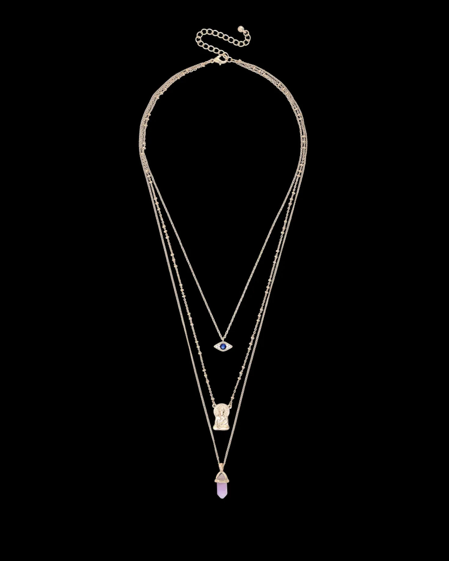 Collier multirangs - Shiny Amethyst
