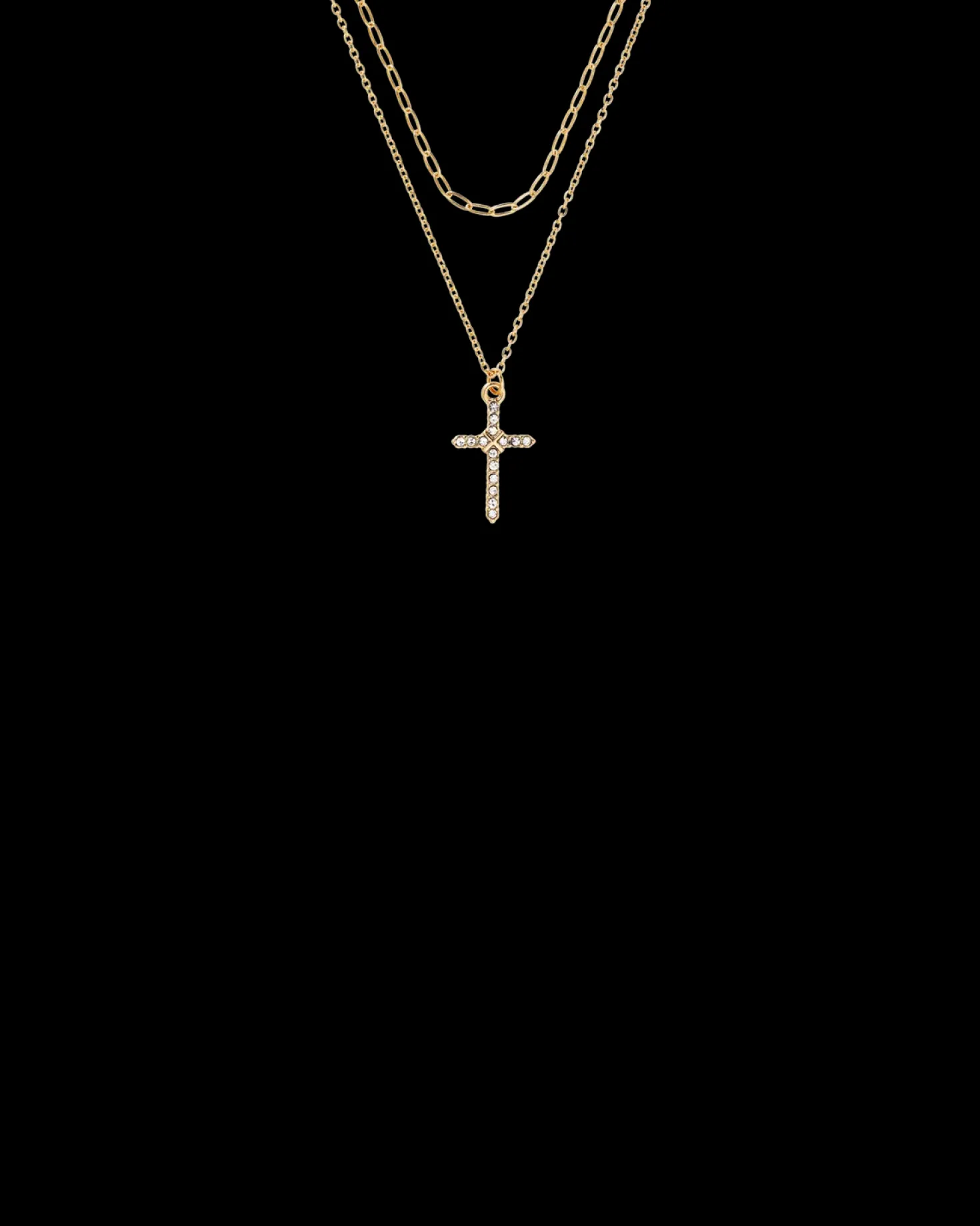 Collier multirangs - Shiny Cross