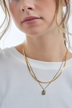 Collier multirangs - Steel Rectangle