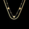 Collier multirangs - Steel Hearts