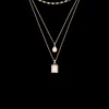 Collier multirangs - White Pendants